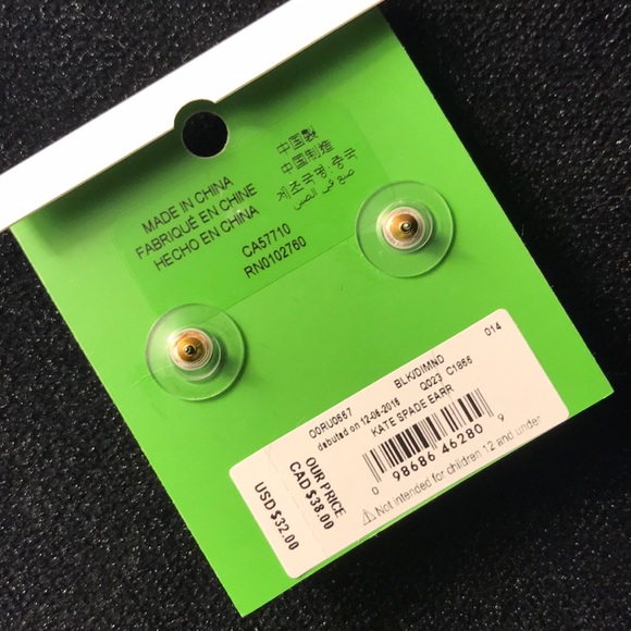 Kate Spade Black stud earrings - Picture 3 of 3